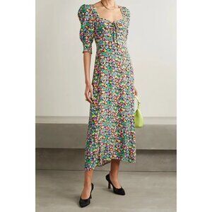 Rixo seashell print midi midaxi Luisa dress